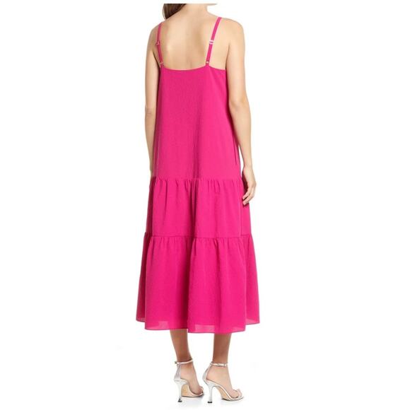NWT Ted Baker London Luaan Button Through Cami Midi Dress in Pink Size 1 (0-2) - Picture 6 of 14